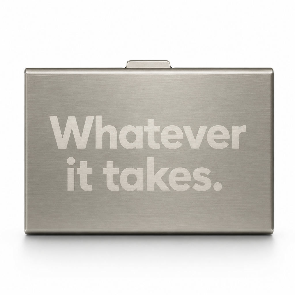 Whatever it takes Metal wallet (Silver)