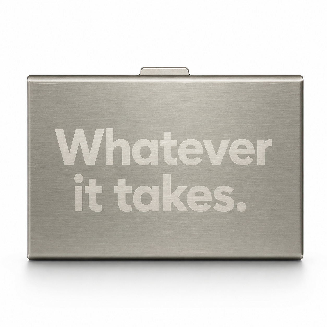 Whatever it takes Metal wallet (Silver)