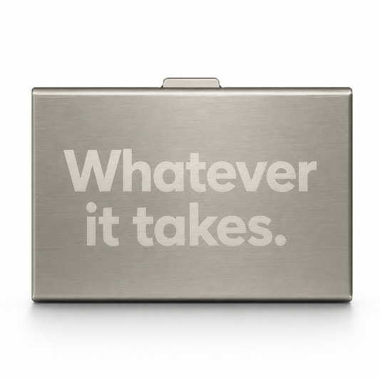 Whatever it takes Metal wallet (Silver)