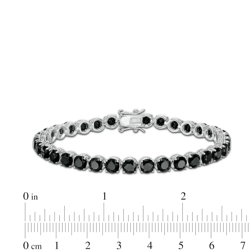 Black Stone Tennis Bracelet (1 year warranty)