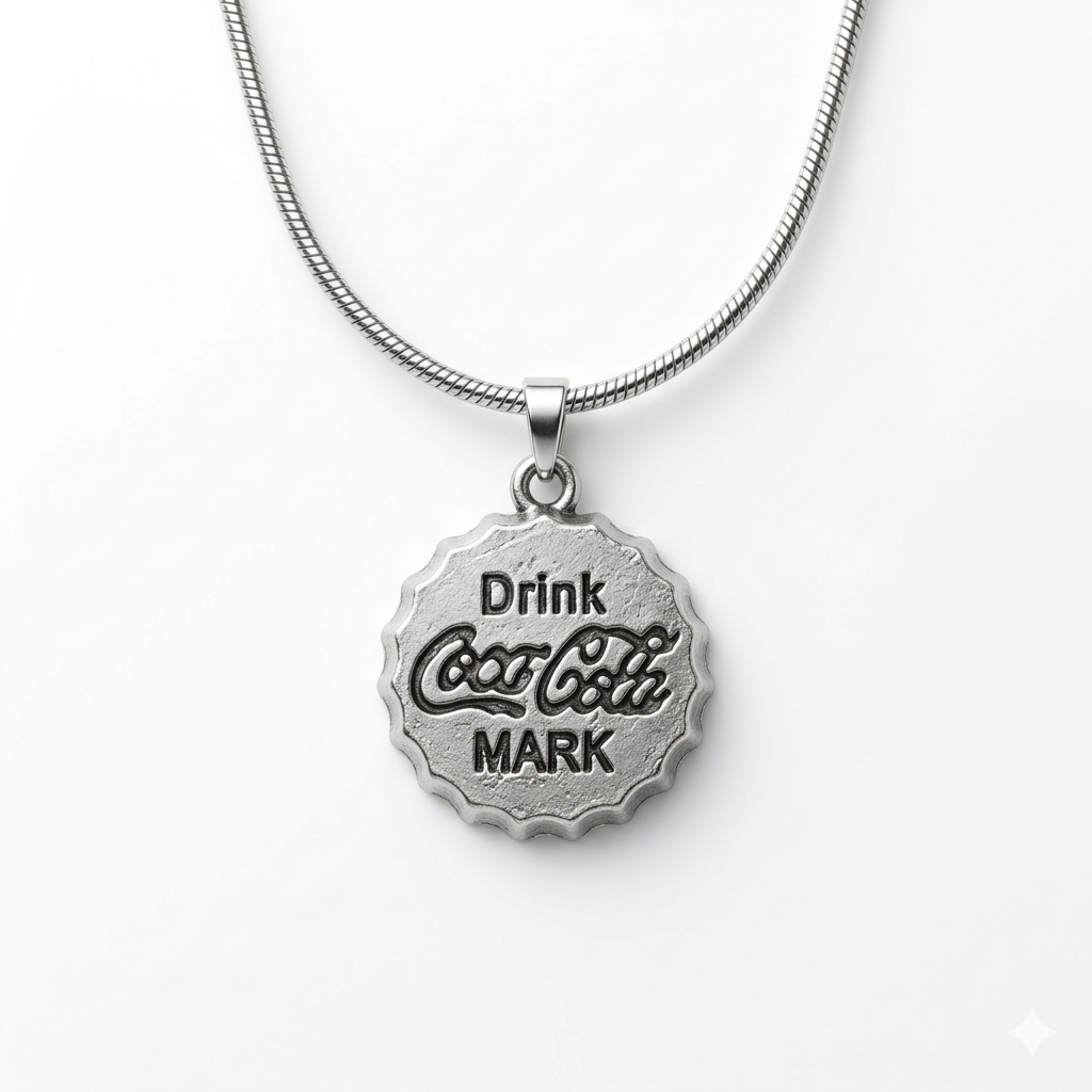 Coca-cola Bottle Cap Pendant (comes with the chain )