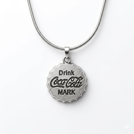 Coca-cola Bottle Cap Pendant (comes with the chain )