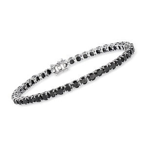 Black Stone Tennis Bracelet (1 year warranty)