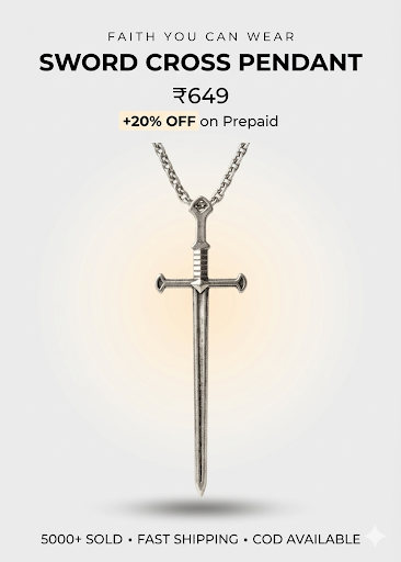 Sword Cross Pendant ✝️ Limited edition (comes with the chain )