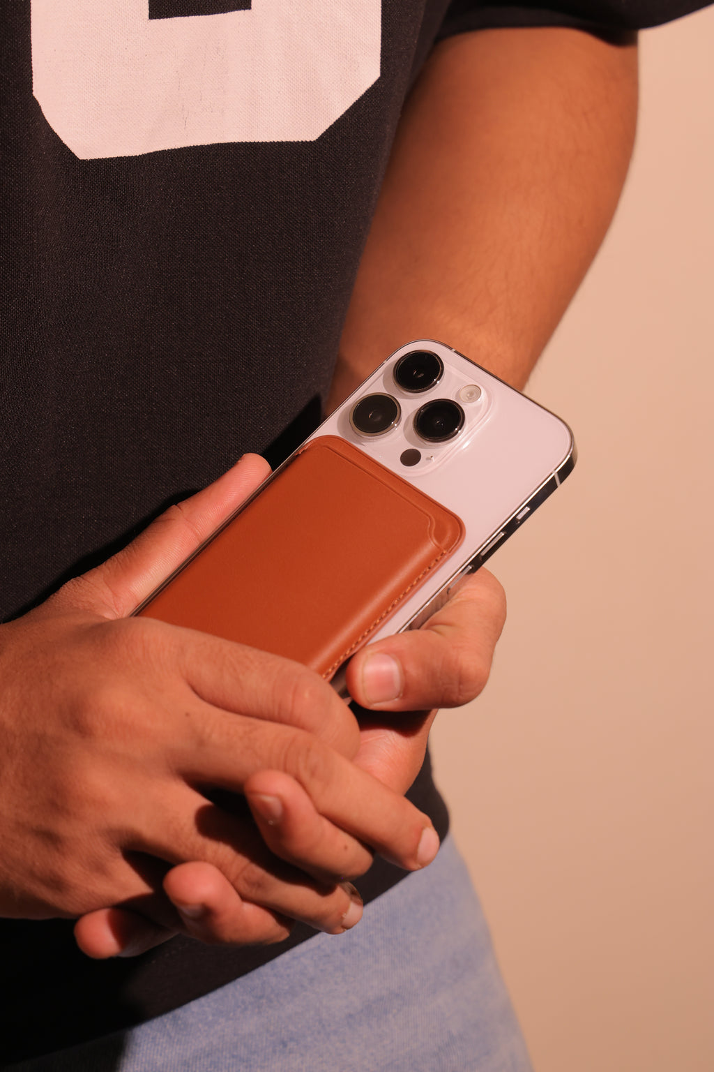 The secure magsafe leather wallet (brown)