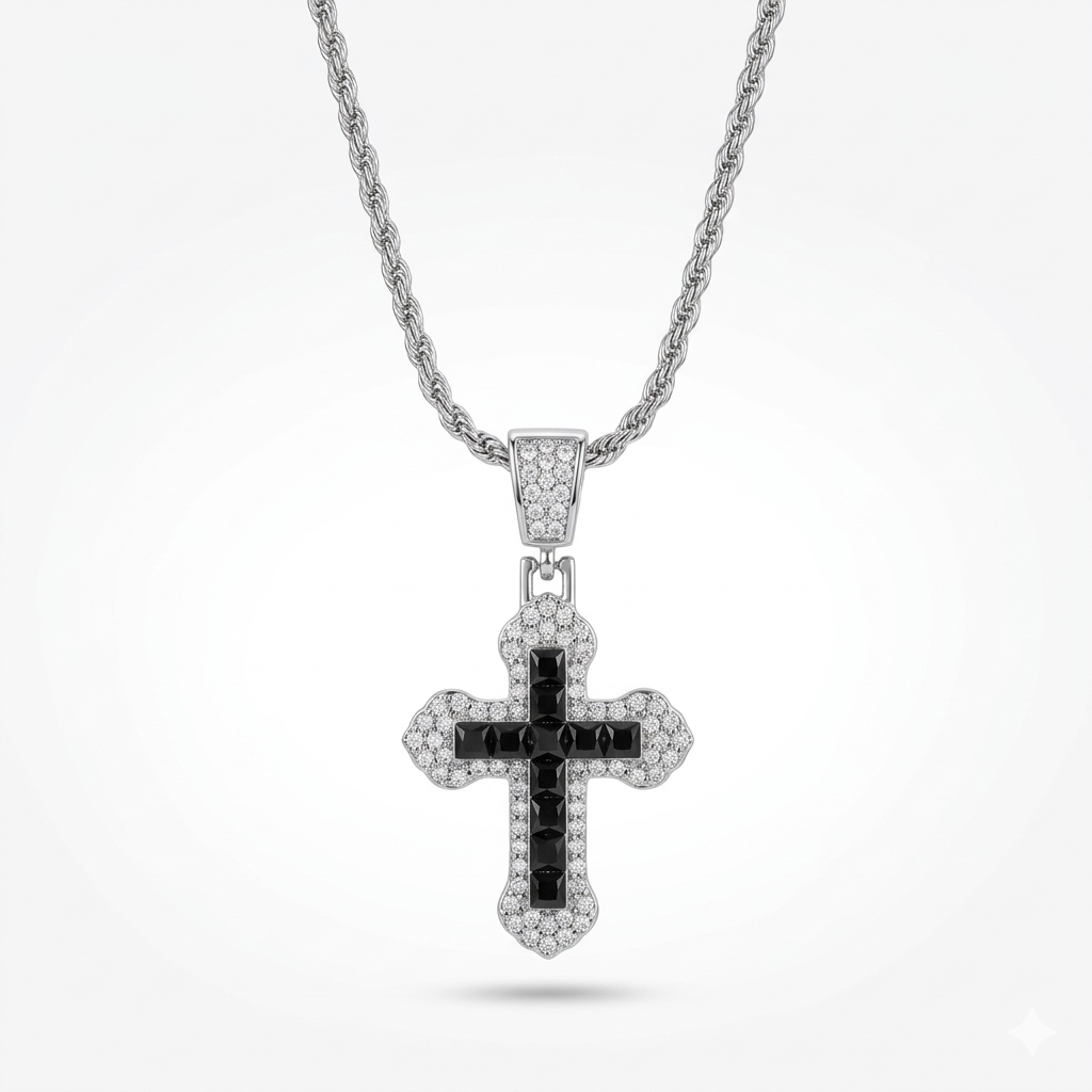 Ice Cross Pendant ( Comes with the Chain )
