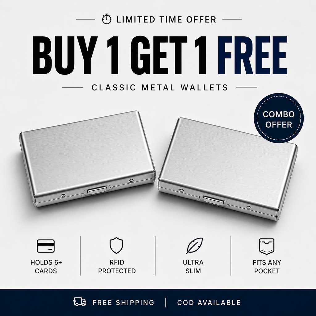 Classic metal wallet(black) ( 24h price drop)