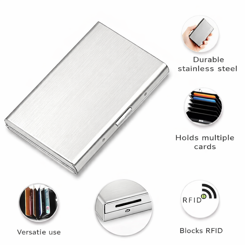 Always level up Metal wallet (silver)