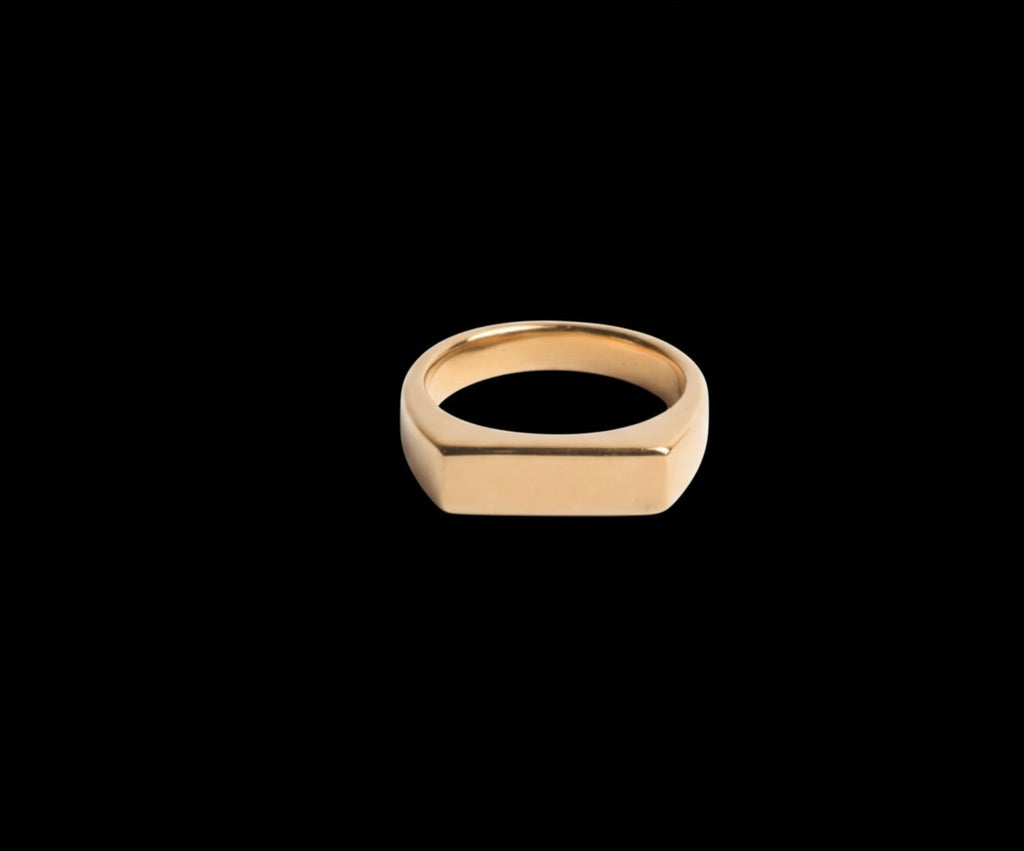 Flat Edge Gold Ring