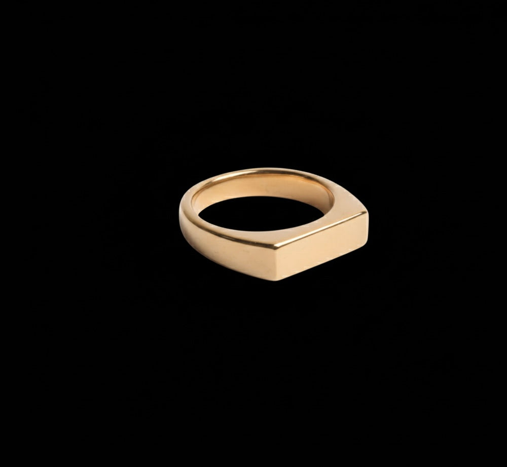 Flat Edge Gold Ring