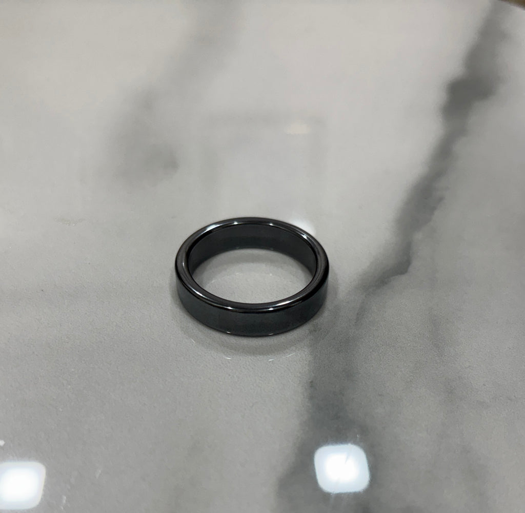 Black steel classic ring