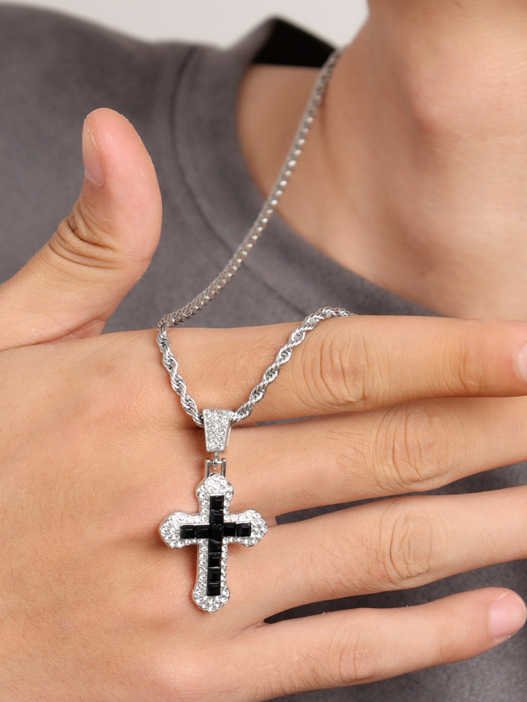 Ice Cross Pendant ( Comes with the Chain )
