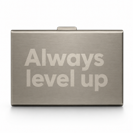 Always level up Metal wallet (silver)