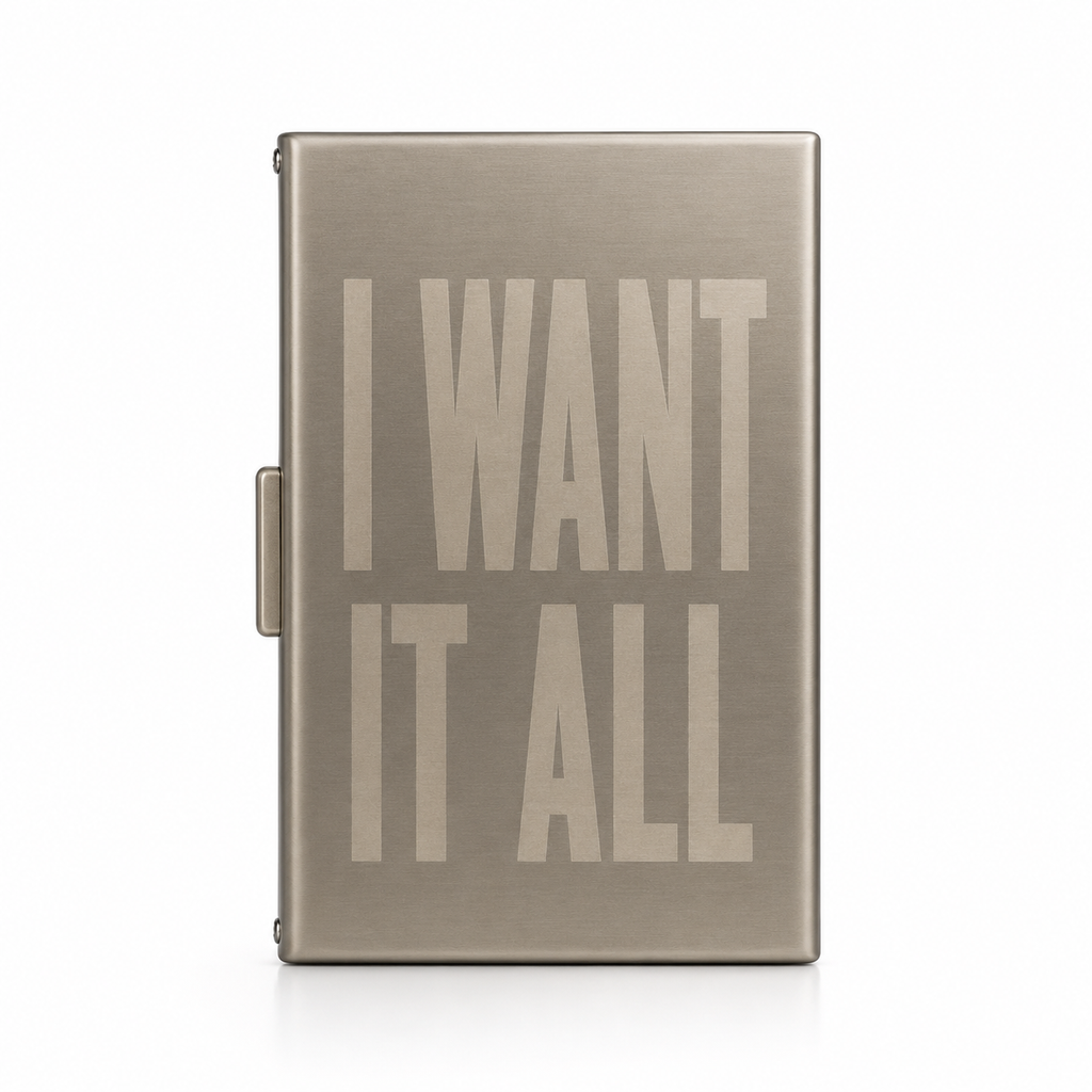 I WANT IT ALL wallet-silver