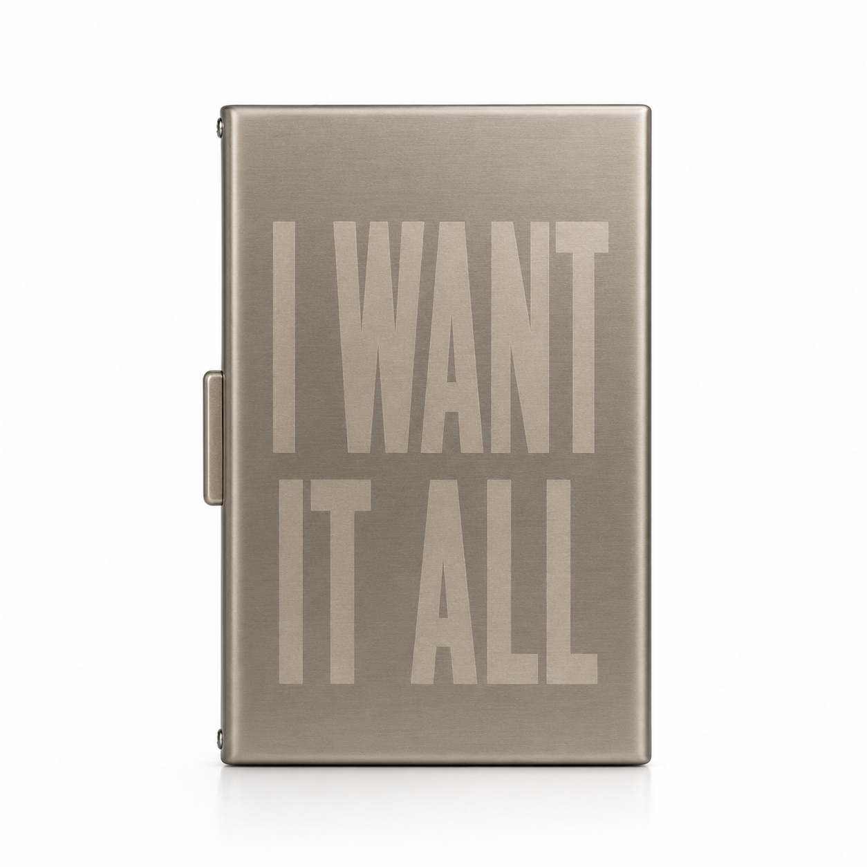 I WANT IT ALL wallet-silver
