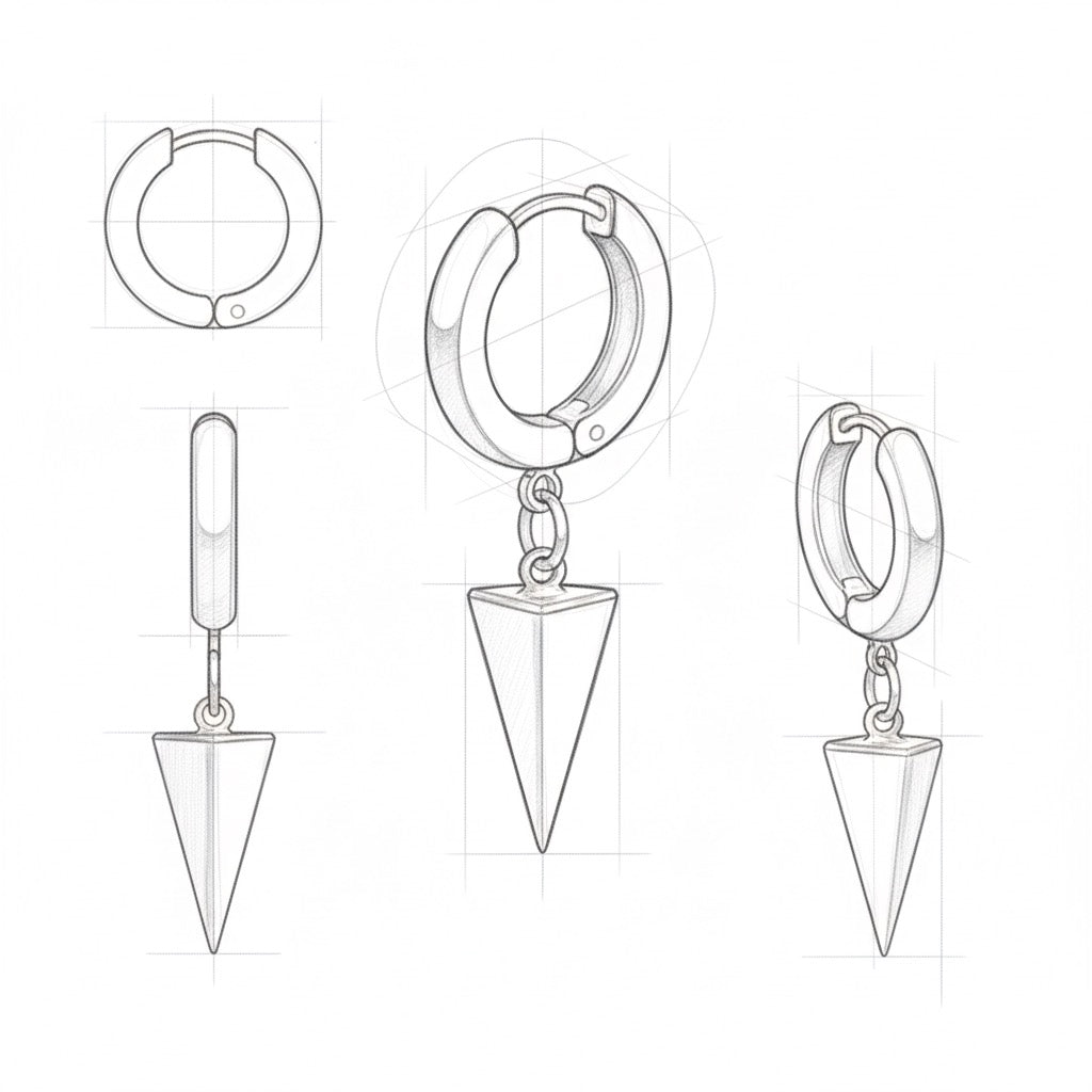 Spear Hoops (non pierced)