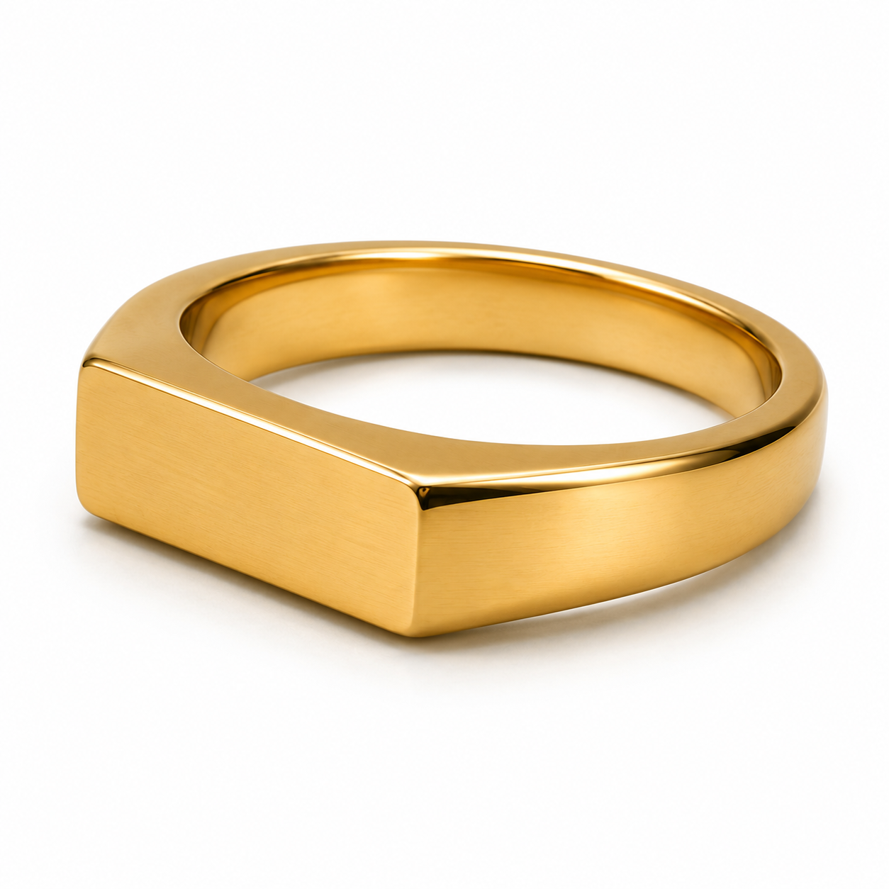 Flat Edge Gold Ring