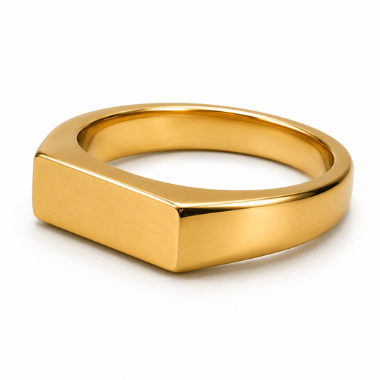 Flat Edge Gold Ring