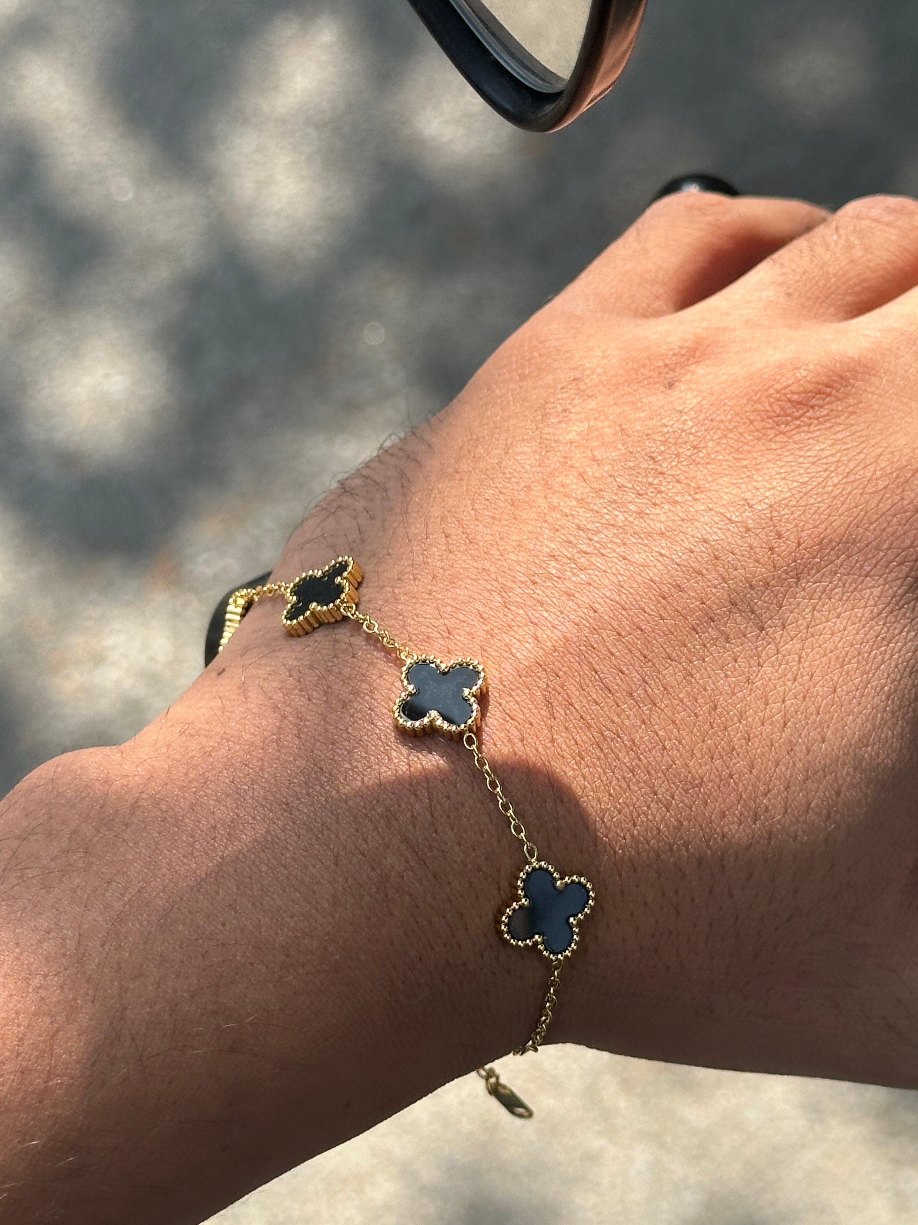 Midnight Clover Bracelet