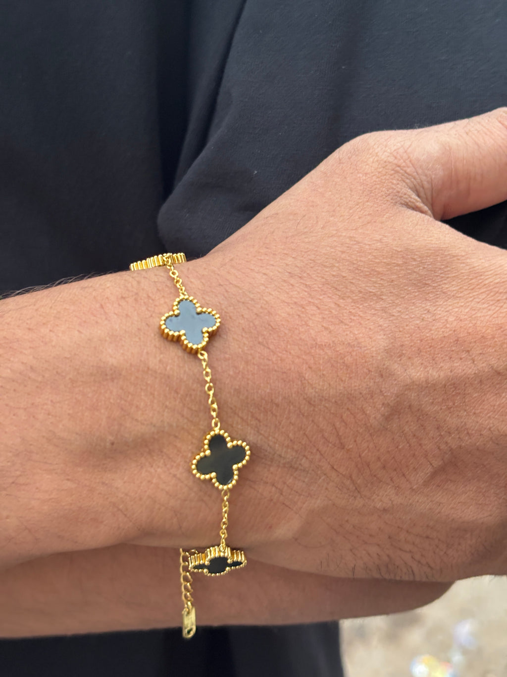 Midnight Clover Bracelet