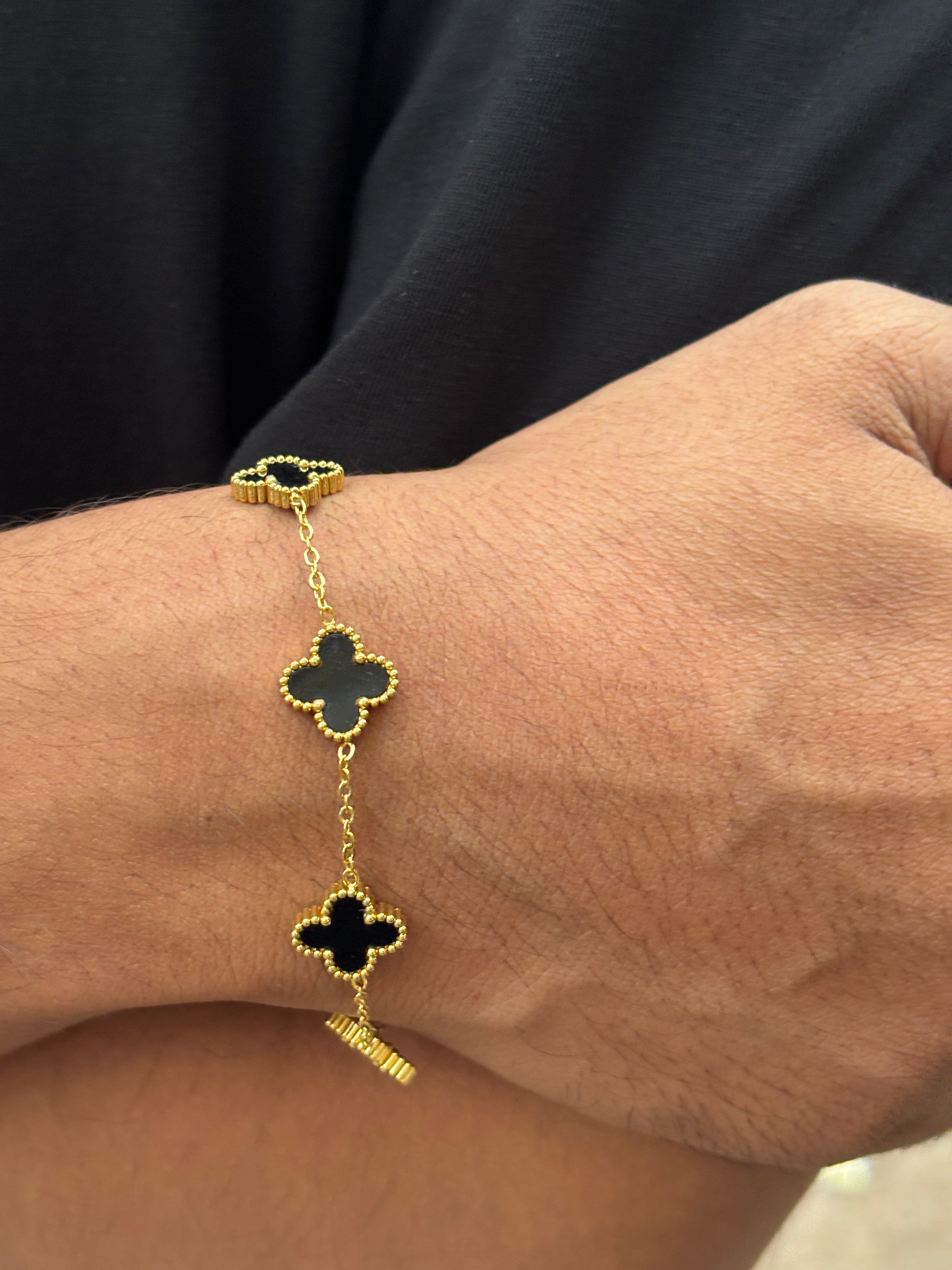 Midnight Clover Bracelet