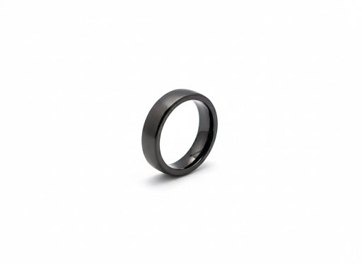 Black steel classic ring