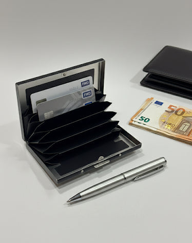 Classic Metal Wallet Black - waterproof sweatproof stainless steel wallet