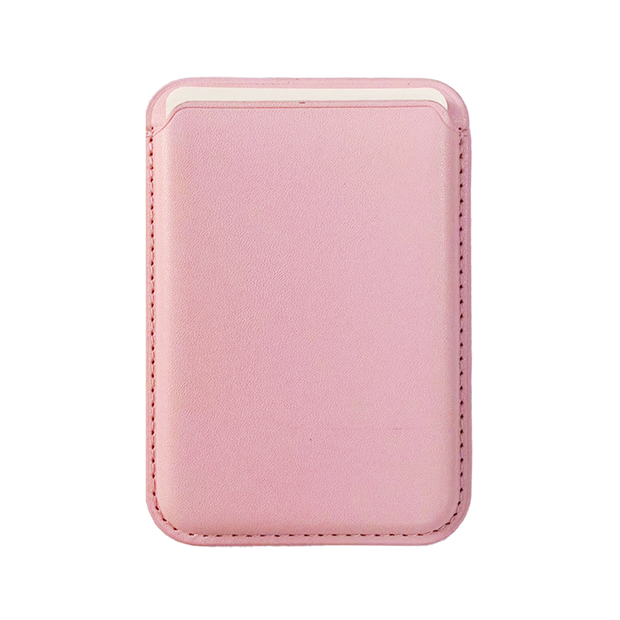 The secure magsafe leather wallet (pink)