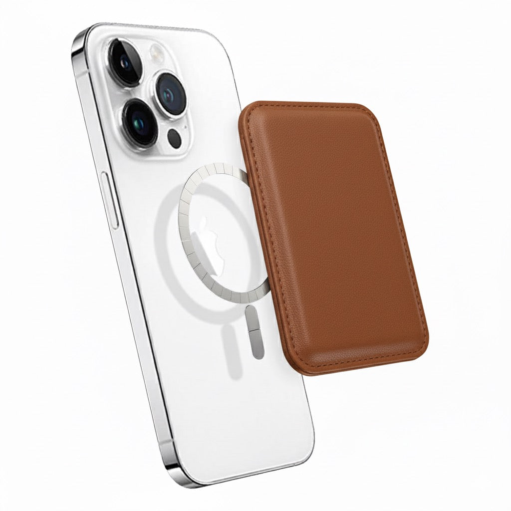 The secure magsafe leather wallet (brown)
