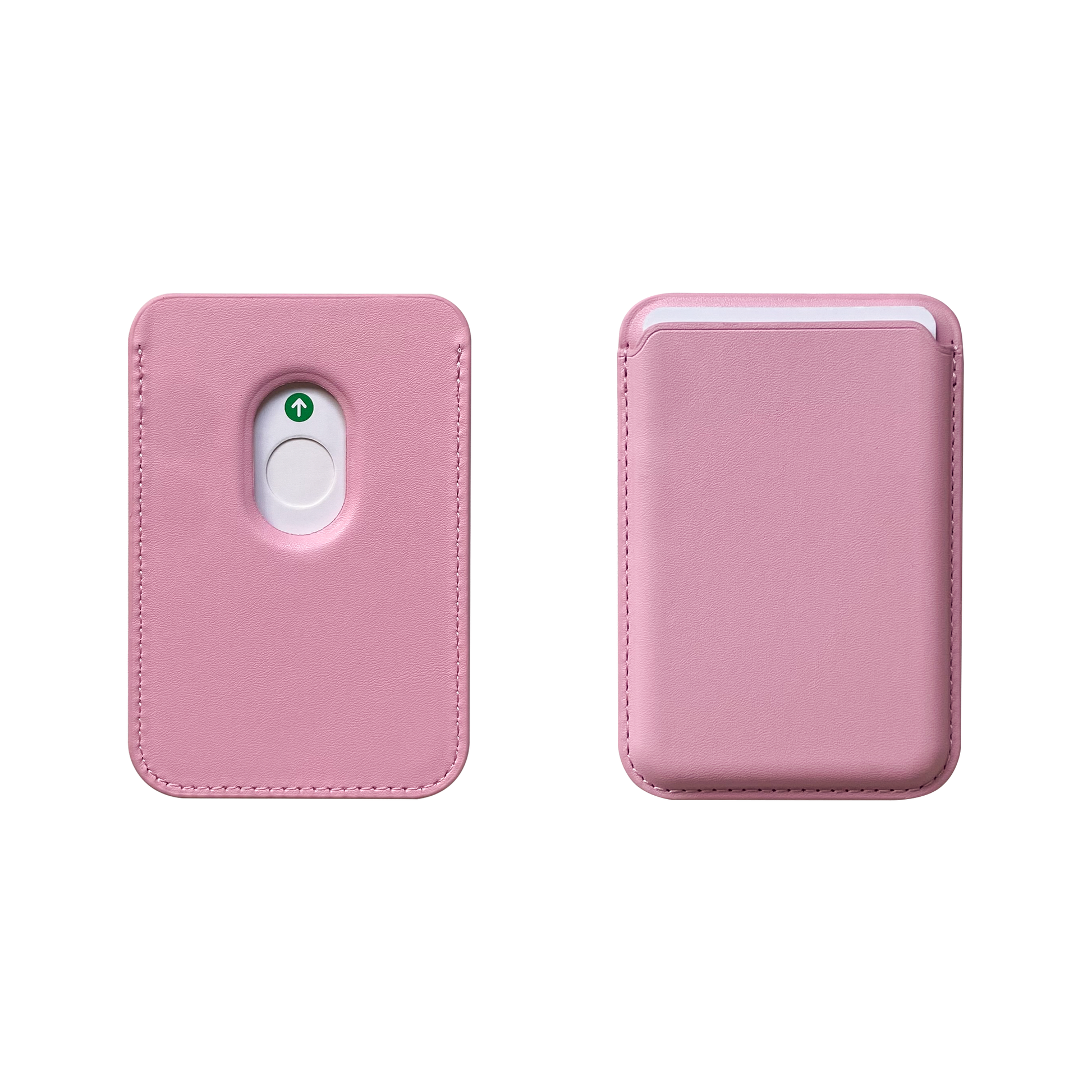 The secure magsafe leather wallet (pink)